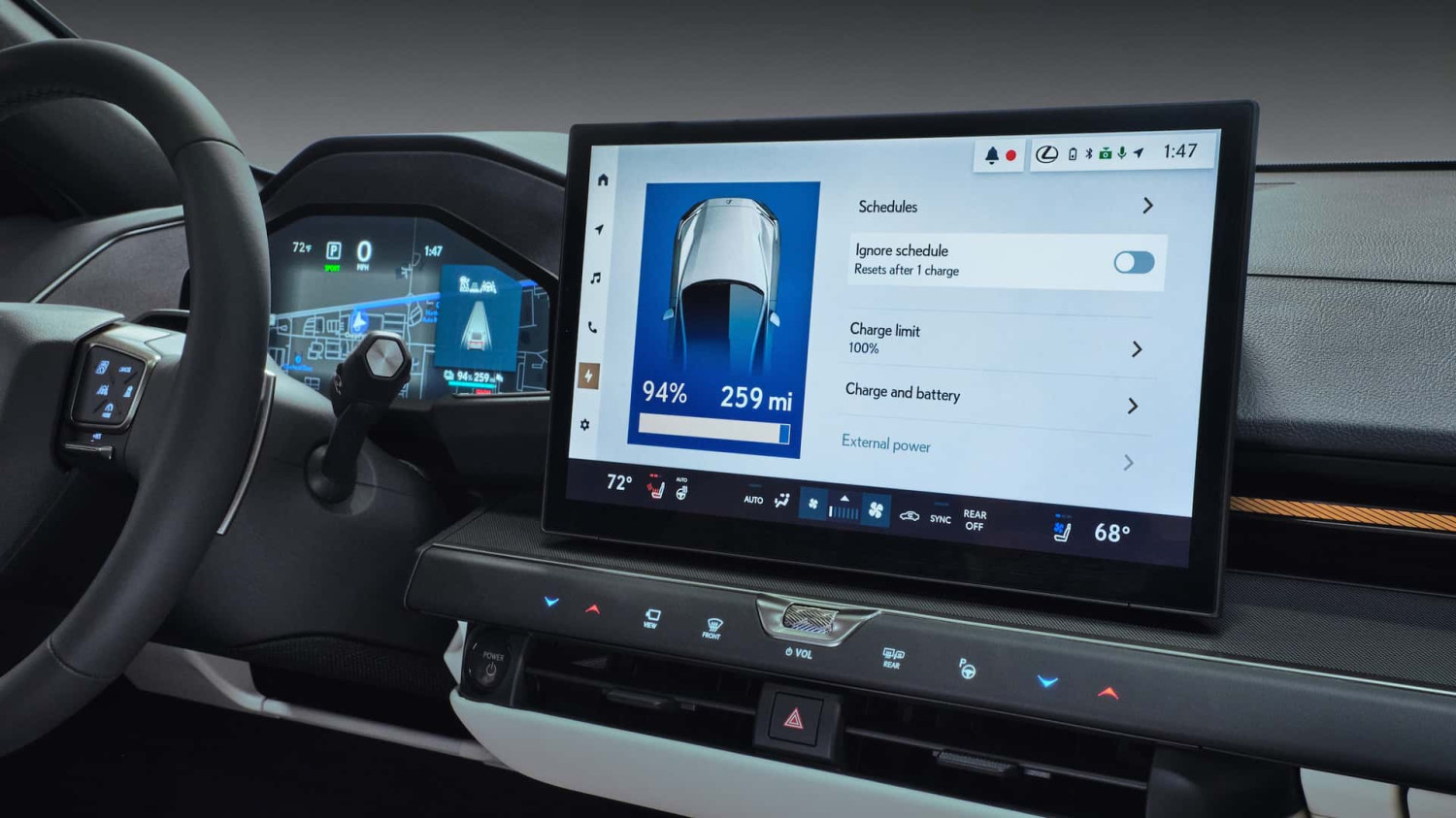 Lexus ES 2026 : la planification d'itinéraire enfin native