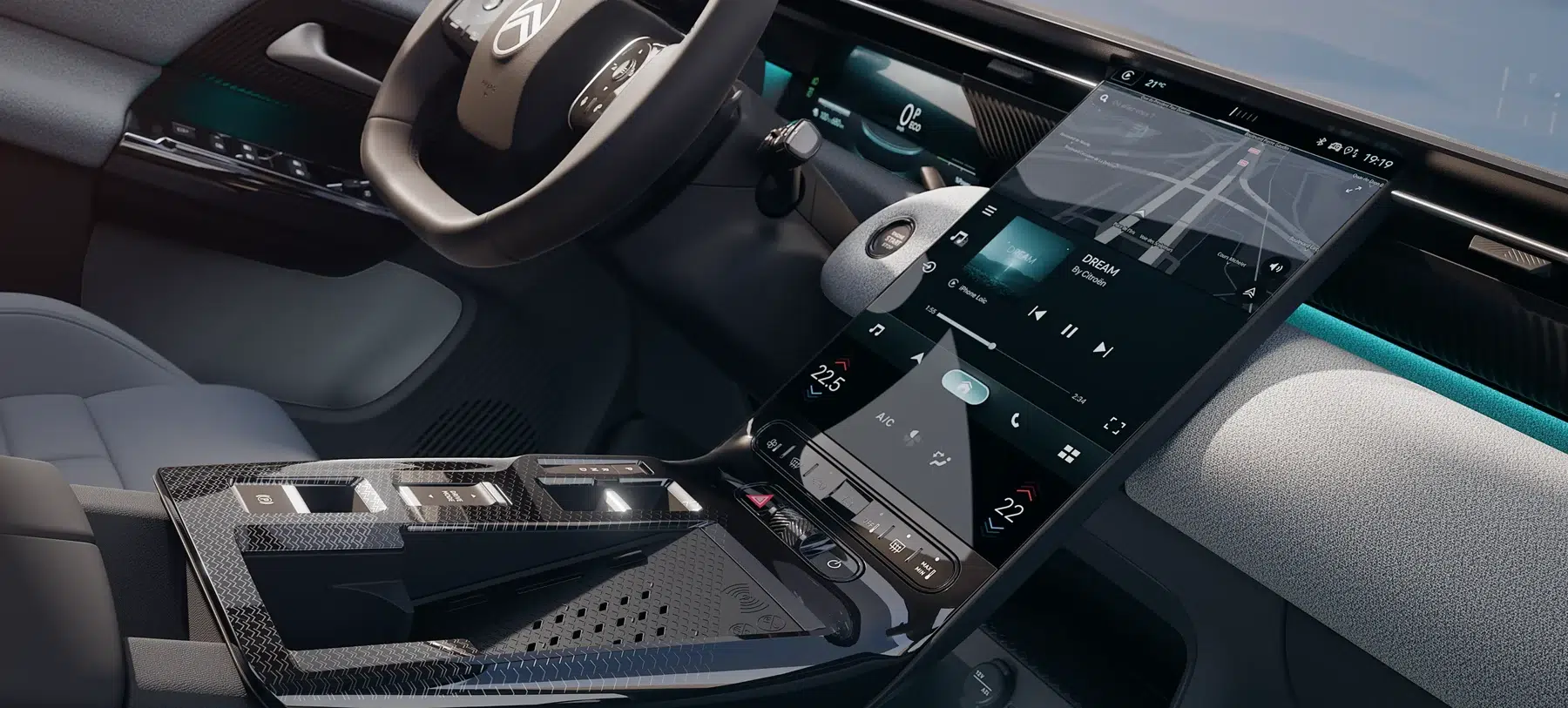 Citroën ë-C5 Aircross : console et écran central