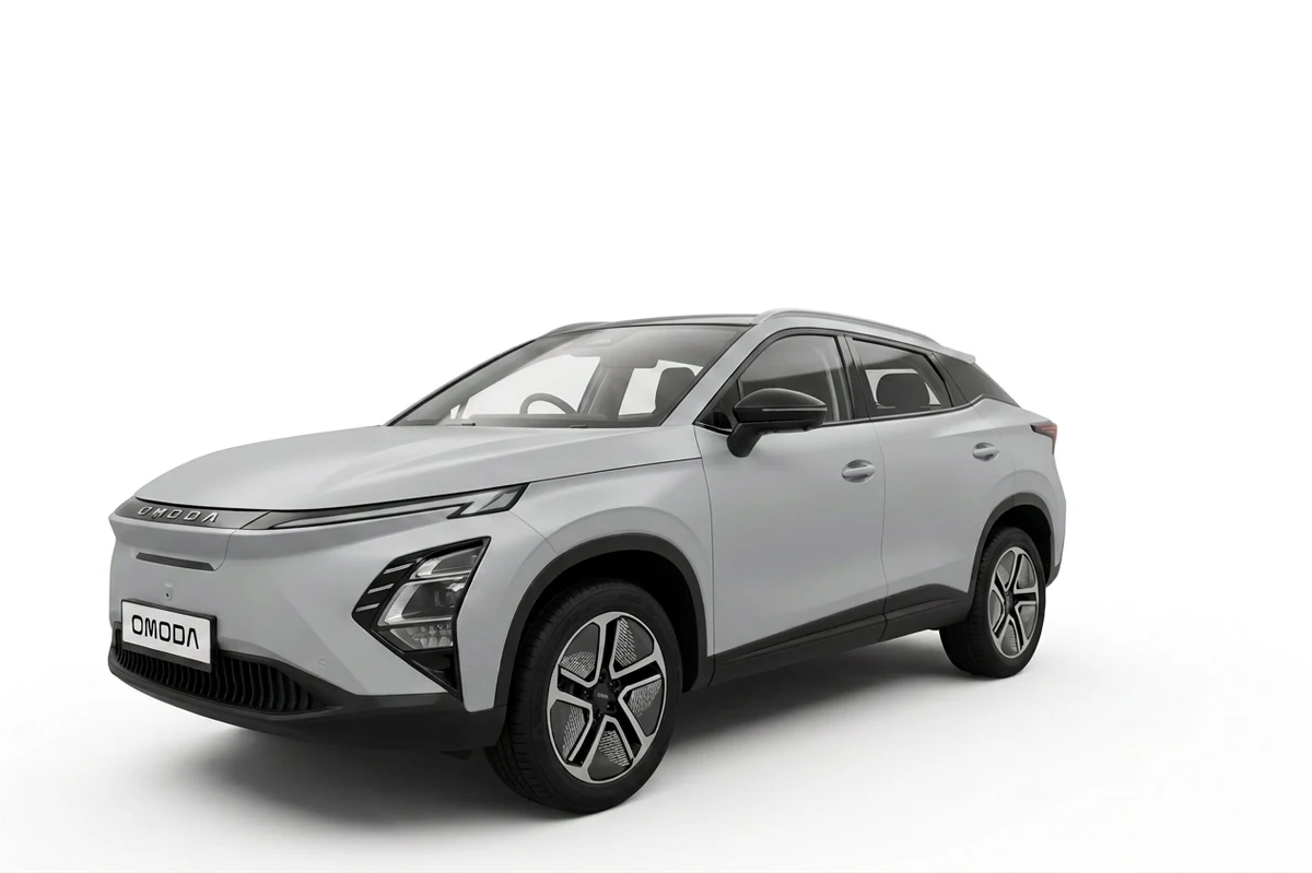 Omoda E5 — Vue extérieure trois quarts avant